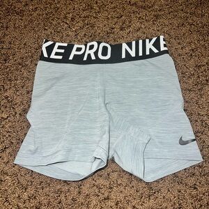 NikePro Gray Athletic Compression Shorts